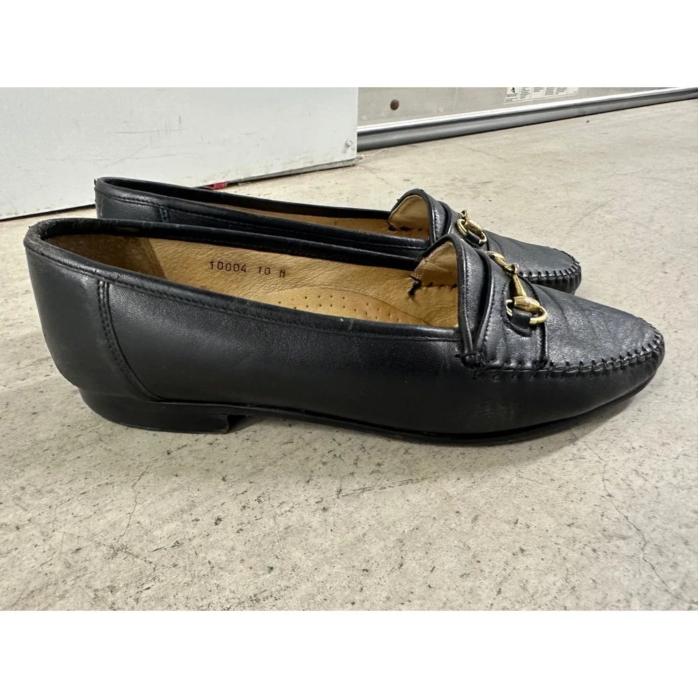 Belvedere Florence Bit‎ Loafers Men's Sz 10 M Black Leather Italian Handmade
